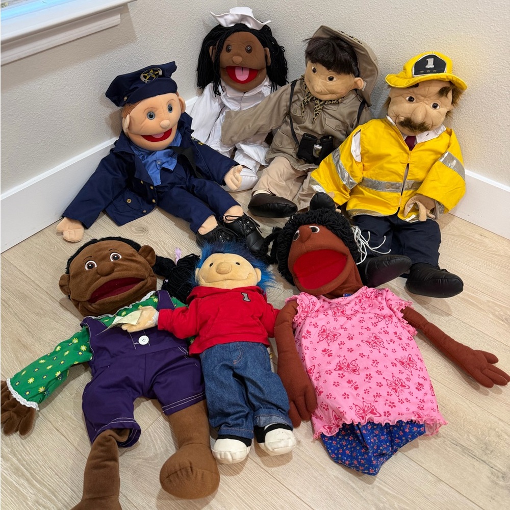 Assorted Kids Puppet Set - Multicolor Plush Hand Puppets